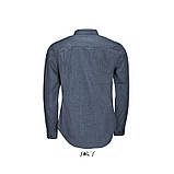 Чоловіча сорочка меланж приталена, фото 2