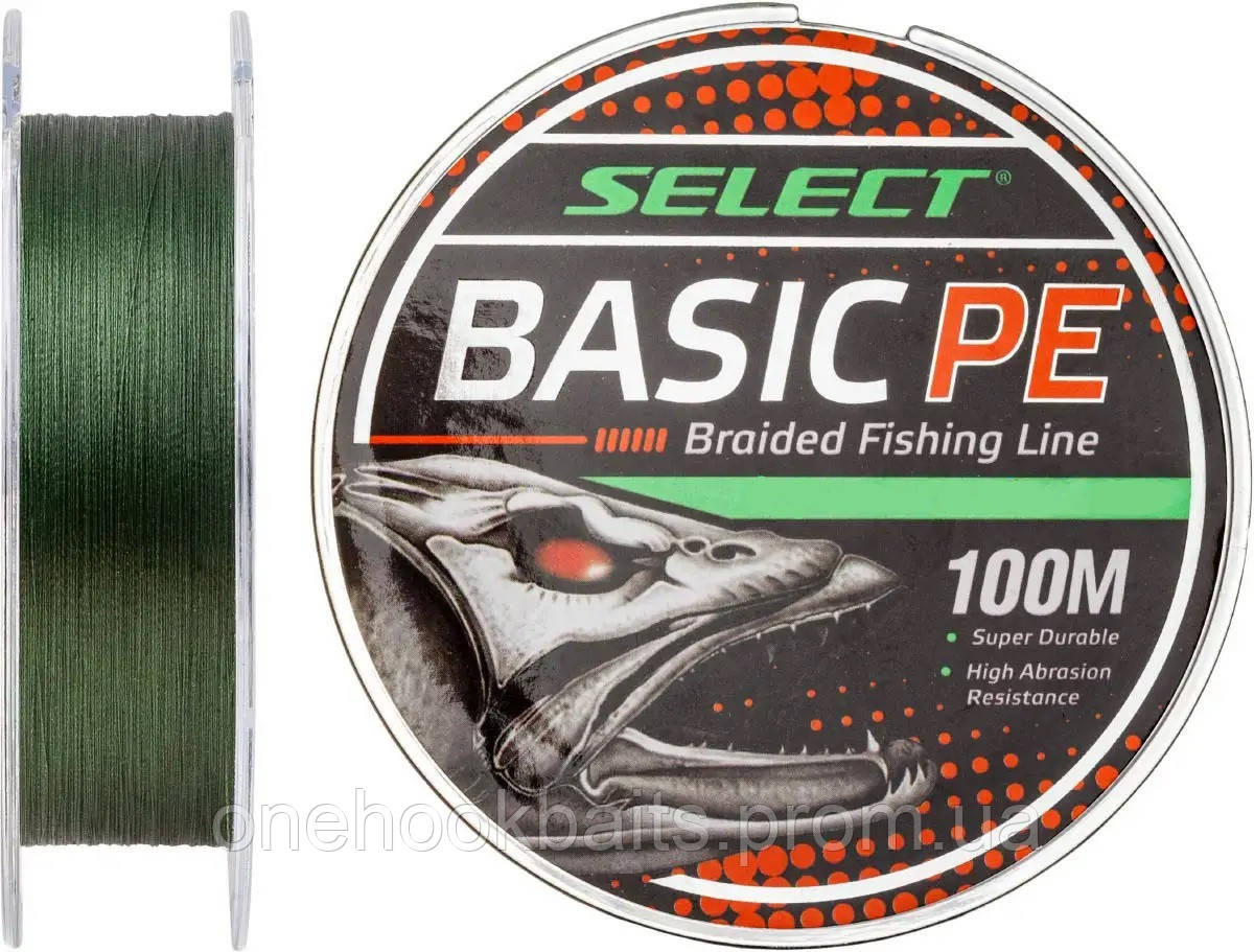 Шнур Select Basic PE 100m (темн-зел.) 0.08mm 8lb/4kg