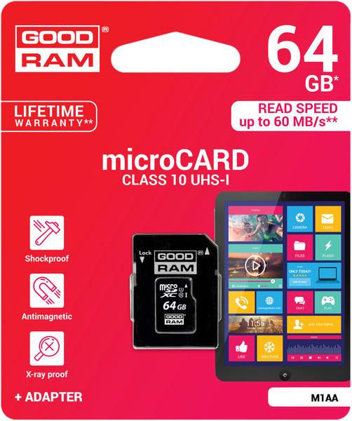 Картка пам'яті microSDXC GoodRam 64 Gb 10class