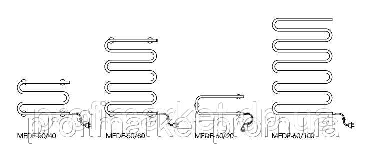 Полотенцесушитель электрический Instal Project Medio Electro 50х80 хром - фото 2 - id-p429502752