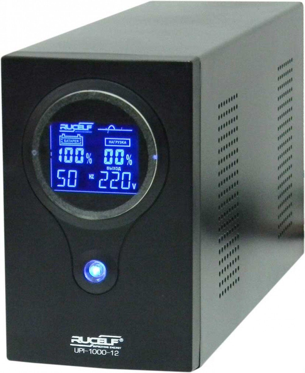 ДБЖ Rucelf UPI-1000-12-EL v2.0 (600 Вт), для котла, чиста синусоїда, зовнішня АКБ
