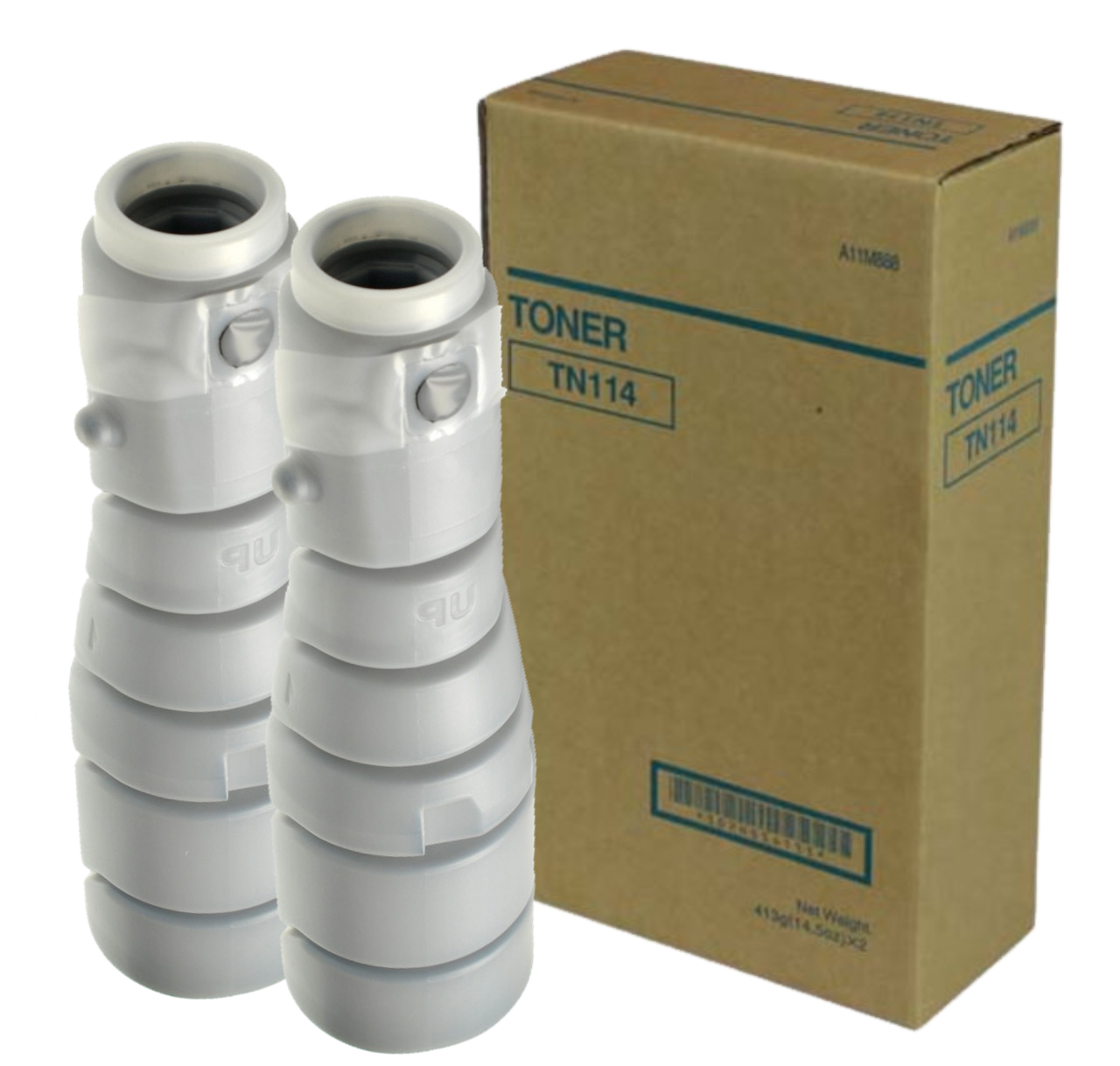 Тонер-туба JetWorld для Konica Minolta TN-114 (DI152 / Bizhub 163) (413г x 2шт.), фото 1