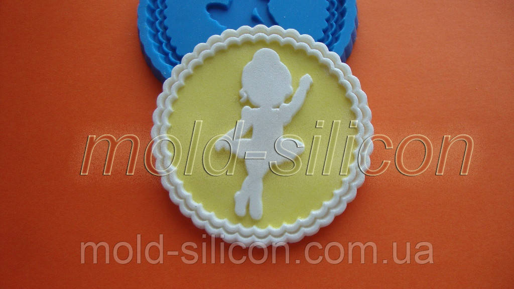 Силіконовий молд "Дівчинка силует", фото 1