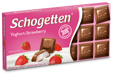 Шоколад Schogetten Yoghurt Strawberry (Шогеттен йогурт клубника), 100 гр