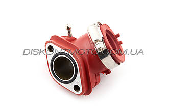 Патрубок карбюратора (колектор) 4T GY6 125/150 китайський скутер 152QMI / 157QMJ (силіконовий, червоний) NJK