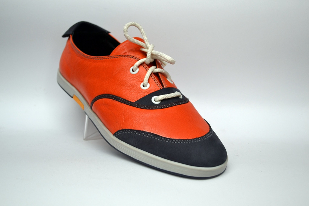 Кросівки кеди чоловічі шкіряні жовтогарячі Rosso Avangard Lacco Orange, фото 1