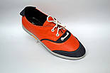 Кросівки кеди чоловічі шкіряні жовтогарячі Rosso Avangard Lacco Orange, фото 2