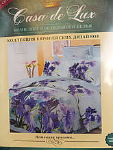 Двоспальний постільний комплект "Casa de Lux", 100% cotton, 180х220, квітковий малюнок