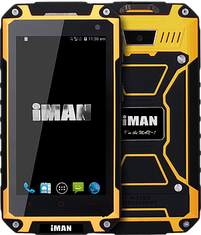 IMAN i6800, IP68, 1/8 GB, 3000 мА·год, 4 ядра, 8 Mpx, 3G, GPS, Android 4.4, дисплей 4.7" Жовтий