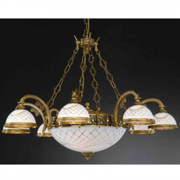 Люстра RECCAGNI ANGELO L 7002/8+3 bronzo arte/bianco classico