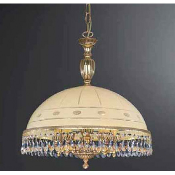 Люстра підвісна RECCAGNI ANGELO L 7103/38 oro fr./crema classico/trasp.