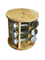 Органайзер для спецій Bohmann BH 7864-12 набір 12 скляних баночок підставка лійка pix