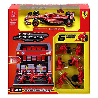 Набор Bburago Pit Pass Ferrari SF-24, 1:43, 18-36862 (#16) [6127-liht]