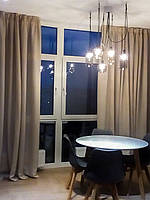 Прямые песочные шторы