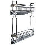 Карго STAR 200мм хром бокове праве 2 полки з доводчиком Muller, фото 3