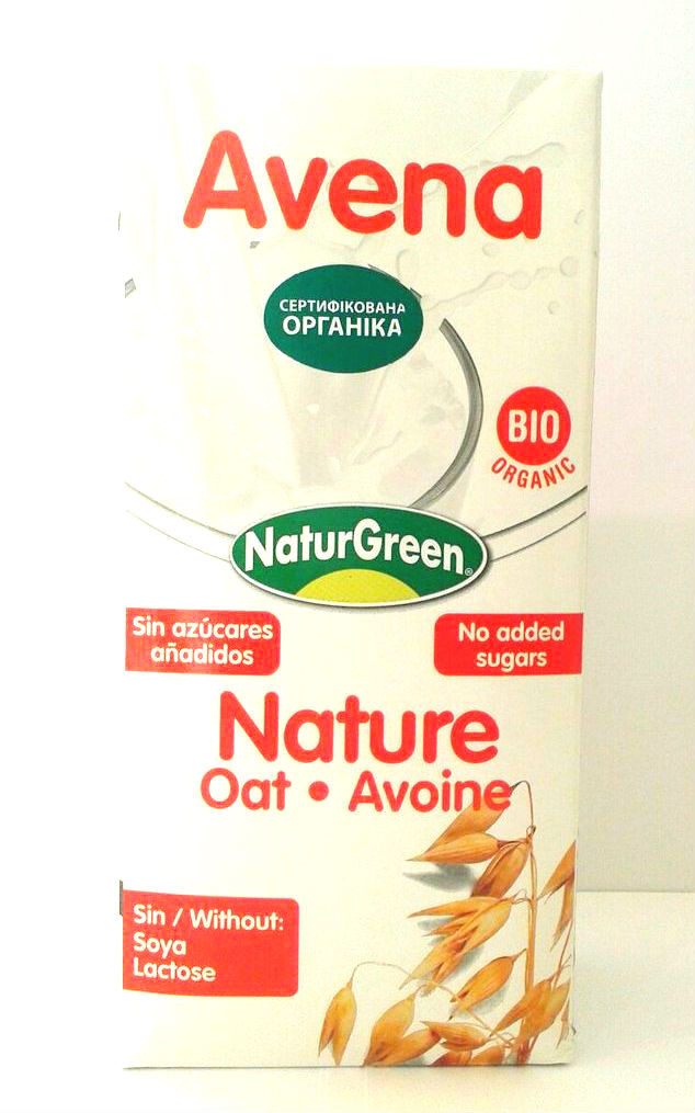 Молоко органічне рослинне вівсяне Natur Green 1 літр