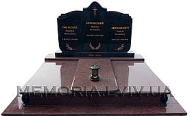 Потрійний гранітний пам'ятник 3004