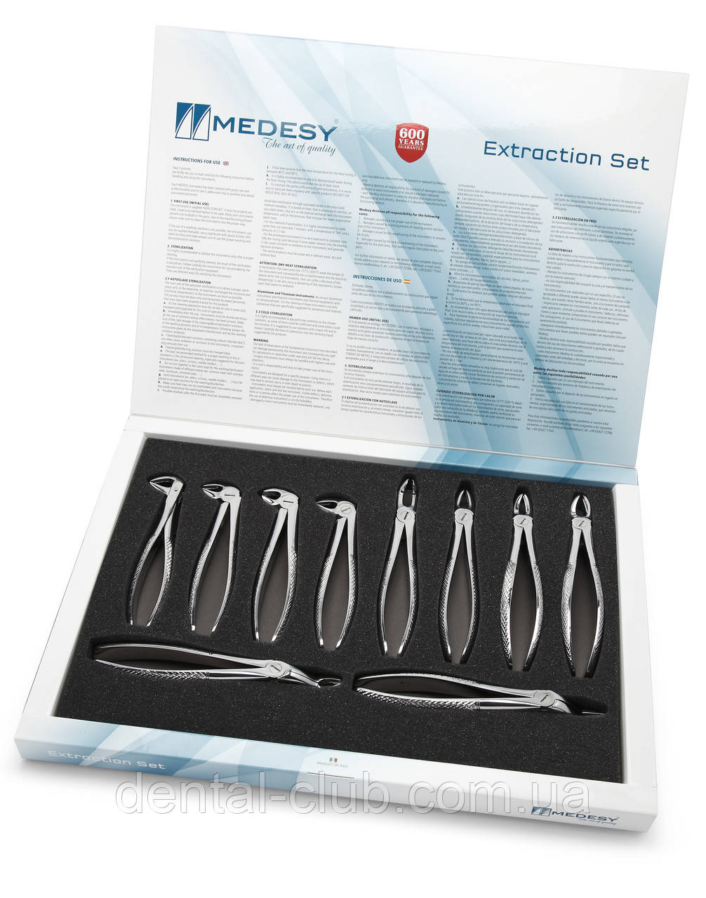 Набір щипців хірургічних для видалення зубів Anatomic English Pattern, Medesy 2500/SET-10, фото 1