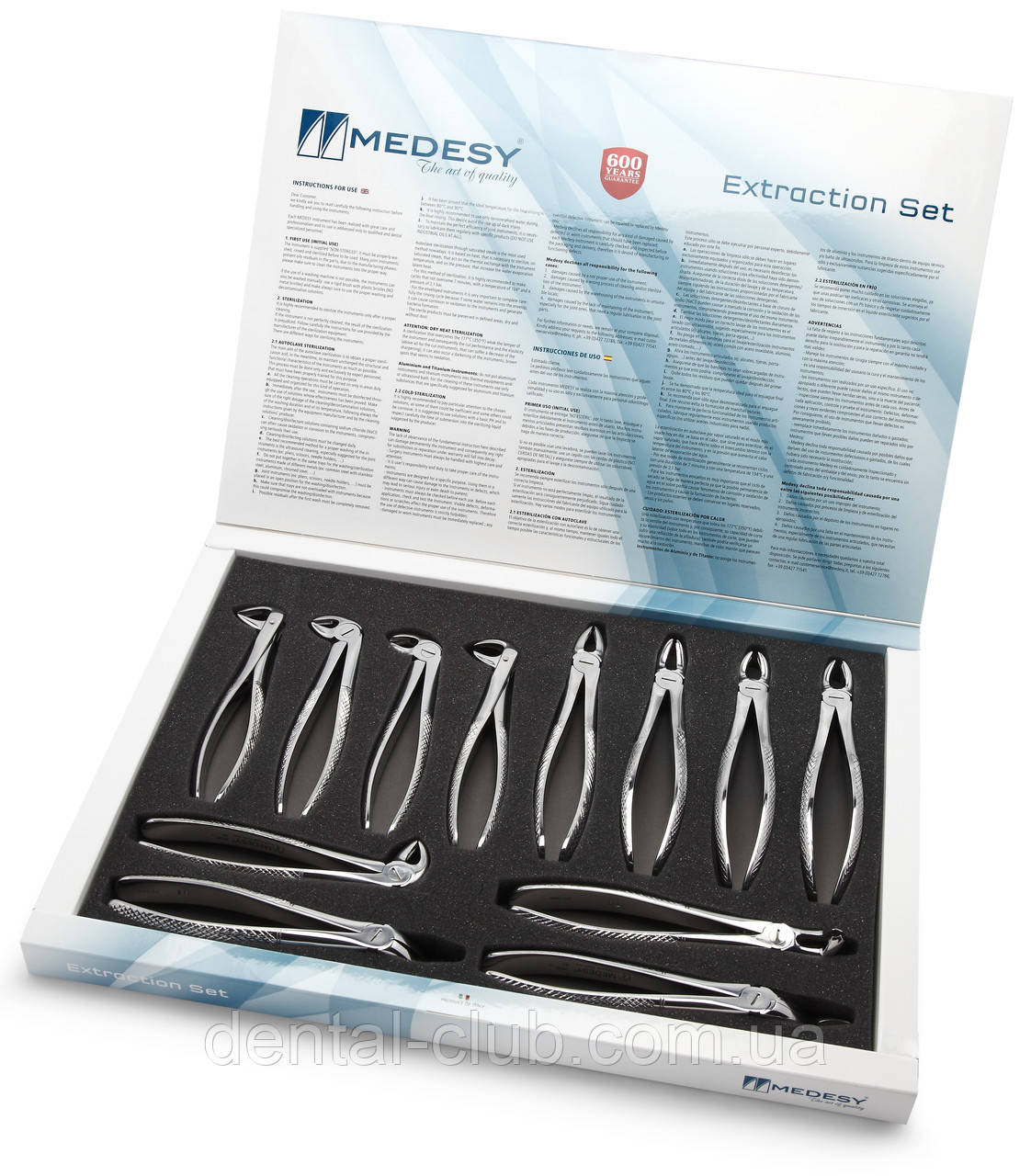 Набір щипців хірургічних для видалення зубів Anatomic English Pattern, Medesy 2500/SET-12, фото 1