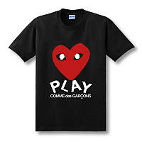 Стильна футболка | comme des garcons play | heart red logo