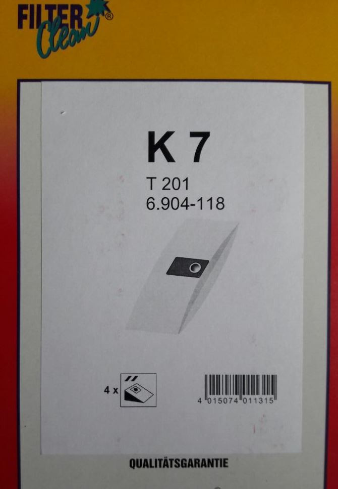 Мішки для пилосососу Karcher T 201 (TYP6.906-118), Німеччина 4шт/упак