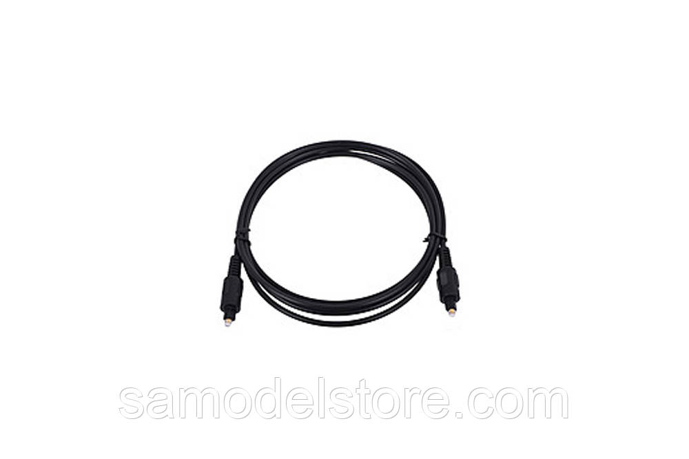 Шнур оптичний (tosling plug — tosling plug) 1,5 м., чорний, фото 1