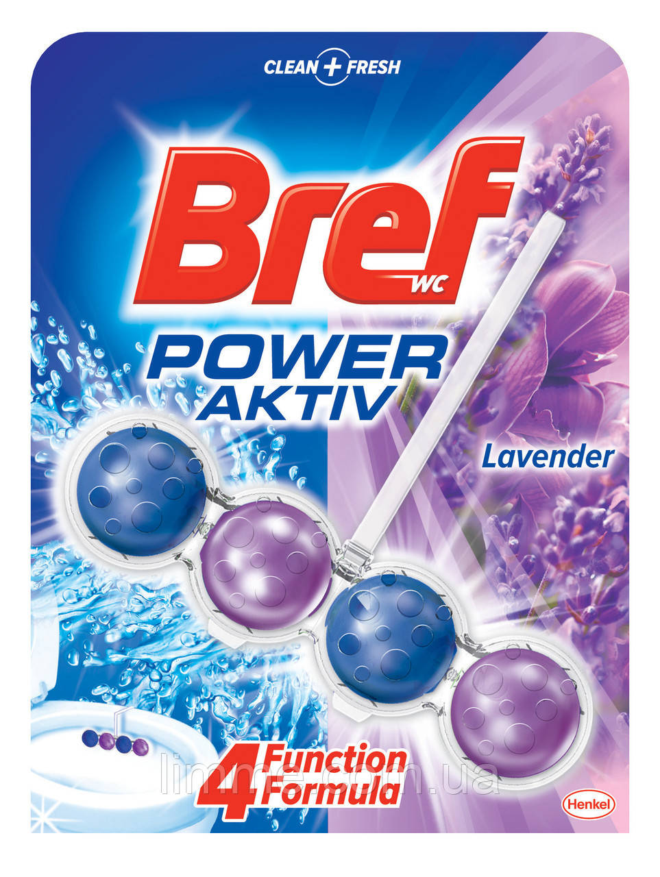 Гігієнічний блок для унітаза Bref color aktiv lavender 50 г.