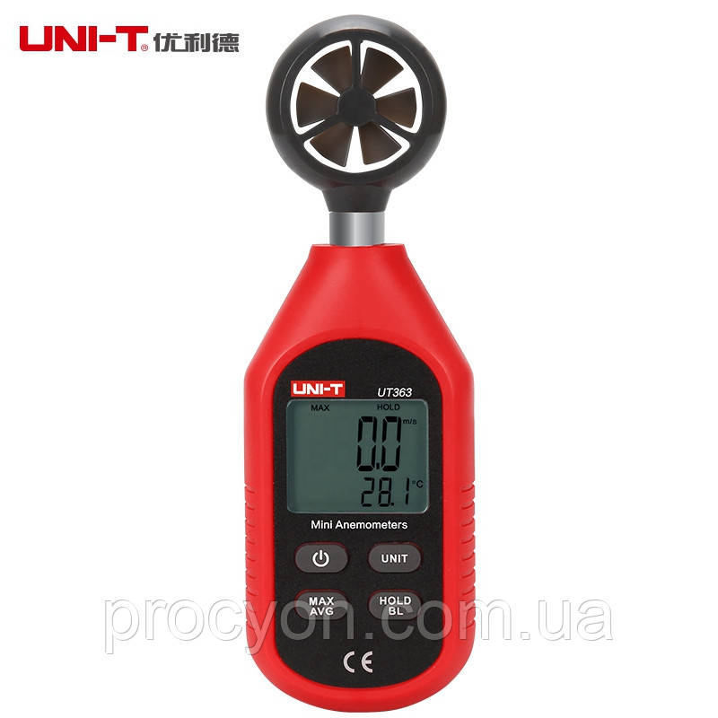 Анемометр, вимірювач вітру ручний UNI-T UT363