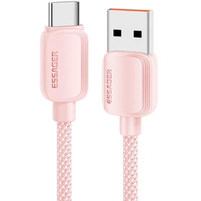 Дата кабель USB 2.0 AM to USB-C 1.0m 100W pink Essager (EXC7A-WL04-P)-Гарантія!, фото 1