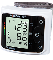 Тонометр автоматичний на зап'ястя Diagnostic DR-605 IHB з індикатором аритмії, пам'ять на 120 вимірювань, Польща