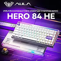 Игровая магнитная клавиатура AULA Hero 84 HE RGB Hall Effect 8K 128K Rapid Trigger 75% механическая клавиатура
