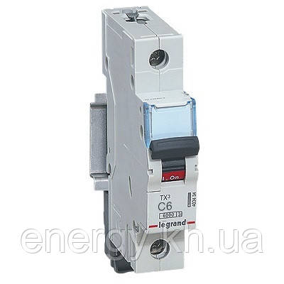 Автоматичний вимикач Legrand TX3 - 1P 6А, C