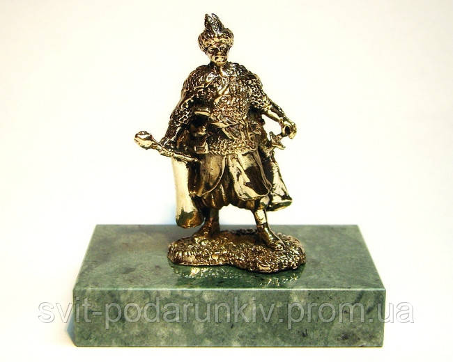 Гетьман бронзовая статуэтка на подставке - фото 2 - id-p504681222