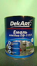 Емаль алкідна ПФ-115 чорна 2.8 кг ТМ "DekArt"