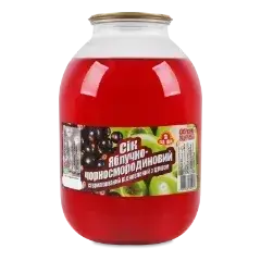 Сік Пан Іван яблучно чорносмородиновий, 3000мл -5 шт упаковка