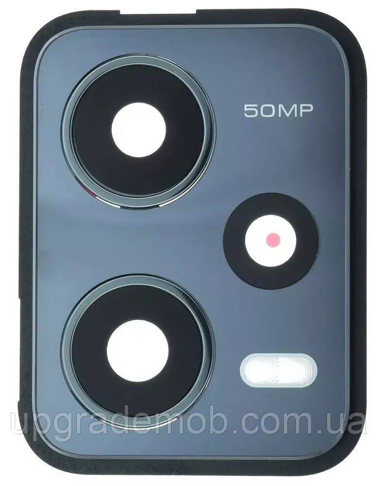 Скло камери Xiaomi Redmi Note 12 Pro 5G з рамкою чорного кольору з розбирання, фото 1