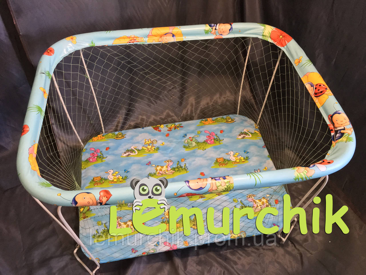 Купить Манеж детский с крупной сеткой Kinderbox Поляна, цена 492 грн ...