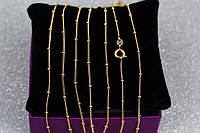 Ланцюг Xuping Jewelry панцирний з кульками 50 см 1 мм золотистий