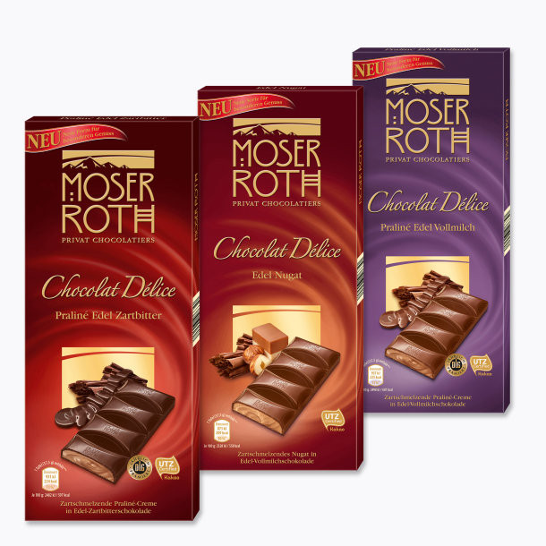Шоколад черный Moser Roth Chocolate Delice dark chocolate creme с шоколадным кремом, 187,5 гр. - фото 2 - id-p504719828