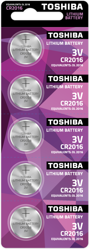 Дисковая батарейка TOSHIBA Lithium Cell 3V CR2016 - фото 2 - id-p278808169