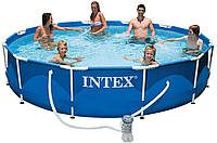 Каркасный бассейн Metal Frame 3,66х0,76м с насосом 2м3/ч Intex 28212