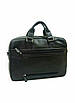 Сумка ділова з натуральної шкіри для ноутбука і документів чорного кольору, фото 3