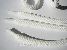 Шнурки для взуття 1,5 м, білі товсті, діаметр 5 мм.