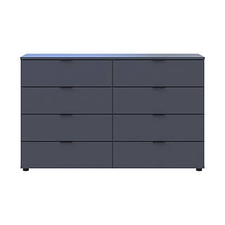 Комод Doros Рон 8 Графит 8 Ящиков 130х38х81 DRS-011775 (41516173)