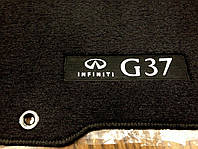 Infiniti G37 седан 2008-2013 коврики ковры в салон велюровые черные Новые Оригинальные