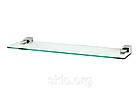 Полка прямокутна скляна 1000ммх150ммх8мм, прозора з кріпленнями., фото 3