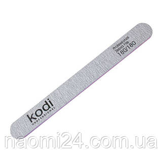 Пилка для нігтів Kodi Professional 180/180 пряма колір світло-сірий