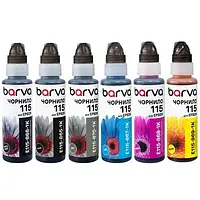 Комплект чернил Barva Epson 115, B/PB/G/C/M/Y, 6x100 мл (E115-1K-MP)