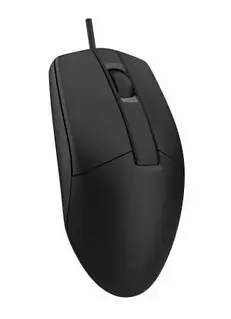 Мышь A4Tech OP-330S, Black, USB, оптическая, 1000 dpi, бесшумный клик, 3 кнопки, 1.5 м