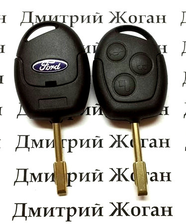 Автоключ для Ford (Форд) заготовка, 3 - кнопки Чип 4D60 433 MHz - фото 1 - id-p34374251